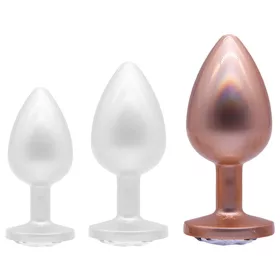  Diamsy Anál plug Kúpos, sima felület 8 cm fekete alumínium