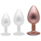 Diamsy Anál plug Kúpos, sima felület 8 cm fekete alumínium