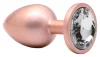Diamsy Anál plug Kúpos, sima felület 8 cm fekete alumínium