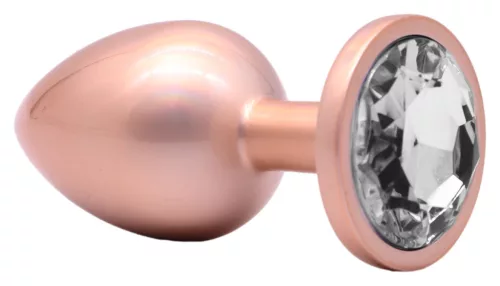 Diamsy Anál plug Kúpos, sima felület 8 cm fekete alumínium