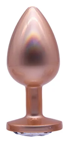 Diamsy Anál plug Kúpos, sima felület 8 cm fekete alumínium