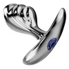 Threecurve Anál plug Bordázott, alumínium 6 x 2,8 cm