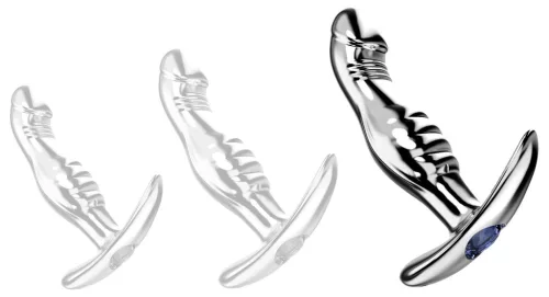 Anál plug alumínium, különböző textúrákkal 12 x 3,2 cm, L méret