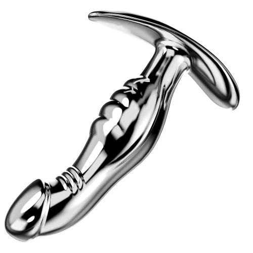 Dickbell Anál plug Texturált, alumínium 7 x 1,9 cm fekete
