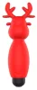 Mini vibrátor szarvas alakú szilikon 7 cm fekete
