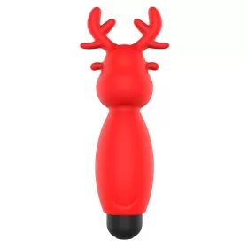 Mini vibrátor szarvas alakú szilikon 7 cm fekete