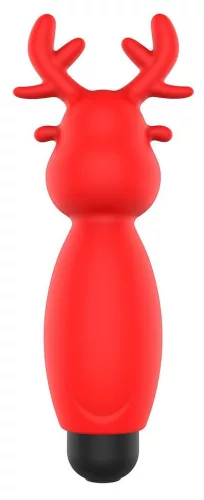 Mini vibrátor szarvas alakú szilikon 7 cm fekete