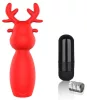 Mini vibrátor szarvas alakú szilikon 7 cm fekete