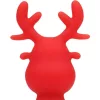 Mini vibrátor szarvas alakú szilikon 7 cm fekete