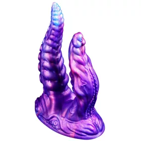  Poolik Dildó Szívóalj texturált felület 18 x 4,7 cm lila