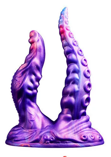 Poolik Dildó Szívóalj texturált felület 18 x 4,7 cm lila