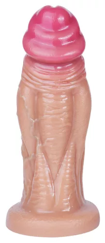 Biglans Dildó Texturált, tapadókorongos 27 cm fekete