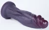 Biglans Dildó Behúzható fejjel, texturált felület 27 cm fekete