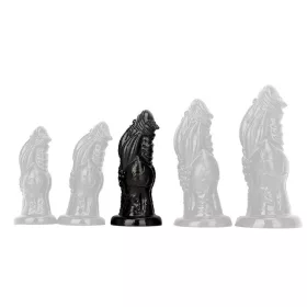   Lekeps Dildó Texturált felület Szívókorong 23 cm 9 cm PVC fekete