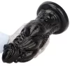Lekeps Dildó Texturált felület Szívókorong 23 cm 9 cm PVC fekete