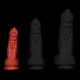 Seamons Dildó Texturált felületű tapadószájas 16 cm PVC fekete