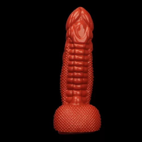 Seamons Dildó Texturált felületű tapadószájas 16 cm PVC fekete