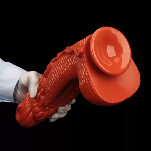 Seamons Dildó Texturált felületű tapadószájas 16 cm PVC fekete