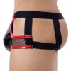Sexy Black Hollband Jockstrap - Fényes hatású szövet M-L-XL-XXL méretben fekete
