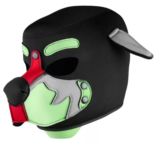 Wolf Gang Szexjáték Neoprén Kapucni Fekete-zöld 58 5-61 cm