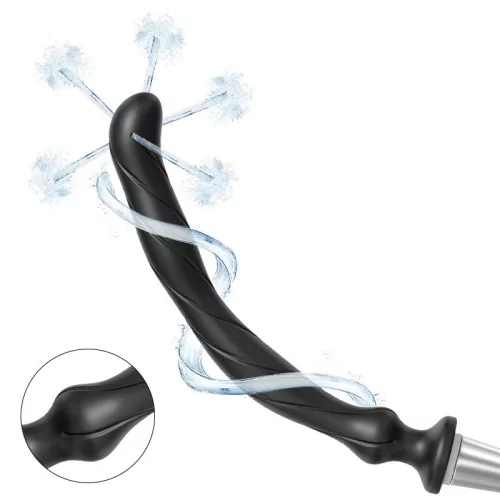 Enéma szilikon spirál textúrájú cső 23 cm 2,7 cm átmérővel
