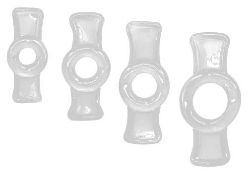 Péniszgyűrűk rugalmas 7-17 mm áttetsző 4 db TPE anyagból