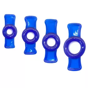   Péniszgyűrű szett 4 db nyúlékony, 7-17 mm átmérő kék TPE