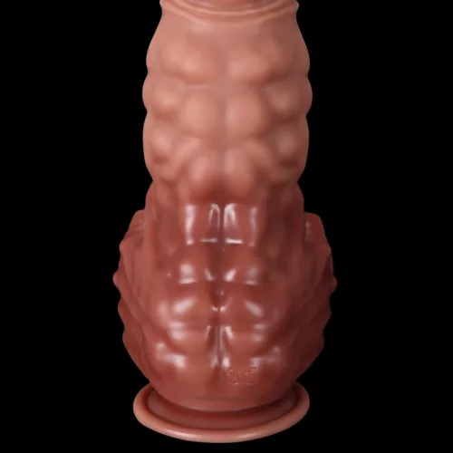 Realista Dildó Kiemelkedő Stimuliáló Felület XXL Barna 35 cm