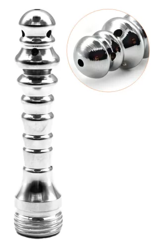 Ligrenem Anál plug Bordázott felület 7 cm króm