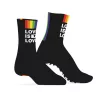 Love is Love Fekete zokni szivárvány csíkkal egy méret 39-45