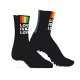 Love is Love Fekete zokni szivárvány csíkkal egy méret 39-45