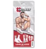 Love is Love Fehér zokni szivárvány csíkokkal egy méret 39-45-ös