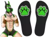 Zöld Puppy Hood zokni kutya mintával egy méret 39-45