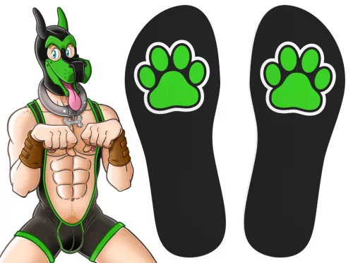 Zöld Puppy Hood zokni kutya mintával egy méret 39-45