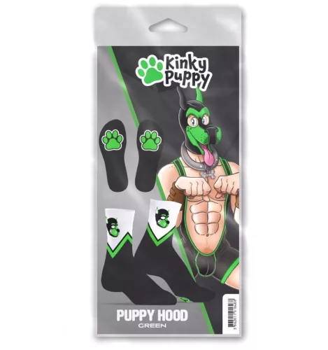 Zöld Puppy Hood zokni kutya mintával egy méret 39-45