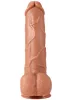 Dildó Texturált, tapadókorongos 23 x 6,5 cm fekete