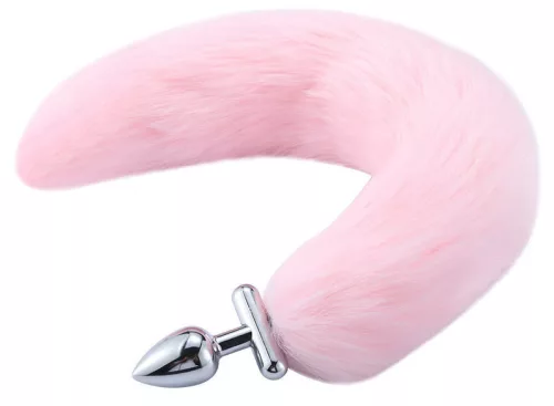 Fox Tail Anál plug 5,5 cm fekete 39 cm farokkal