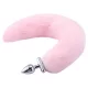 Fox Tail Anál plug 5,5 cm fekete 39 cm farokkal
