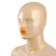 Átlátszó latex teljesarcú maszk légzőnyílással és hátsó cipzárral 0,4 mm
