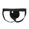 Fekete jockstrap méhsejtmintás anyaggal széles gumival M-XXL méretben