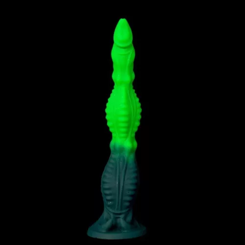 Dildó Texturált felületű Szilikon 37 cm Fekete