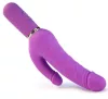 Double dildo rezgő, 30 mód, vízálló 21 cm szilikon fekete