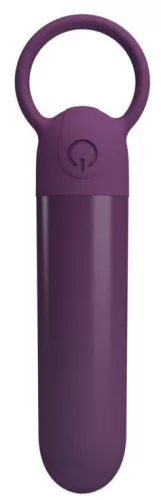 Mini vibrátor 10 rezgésmód USB töltés 6x1,8 cm lila szilikon