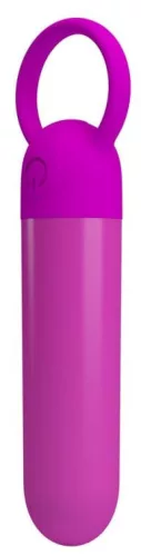 Mini vibrátor 10 rezgésmód USB töltés rózsaszín 6x1,8 cm szilikon