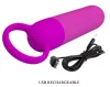 Mini vibrátor 10 rezgésmód USB töltés rózsaszín 6x1,8 cm szilikon