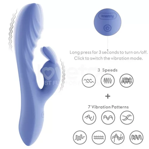 Vibro Rabbit Vibrátor 10 rezgésmód vízálló újratölthető 12 cm szilikon