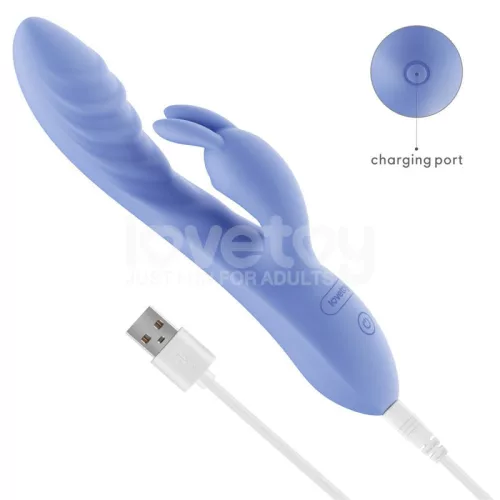 Vibro Rabbit Vibrátor 10 rezgésmód vízálló újratölthető 12 cm szilikon