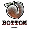Ideiglenes tetoválás Bottom 9 x 8,5 cm barack mintával