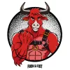 Minotaur ideiglenes tetoválás 9 x 7,5 cm fekete-piros