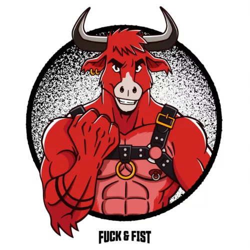 Minotaur ideiglenes tetoválás 9 x 7,5 cm fekete-piros